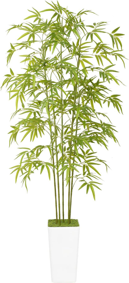Artificial Bamboo Tree 6FT Tall Fake Plants for Home Office Living Room Decor Indoor (Write)