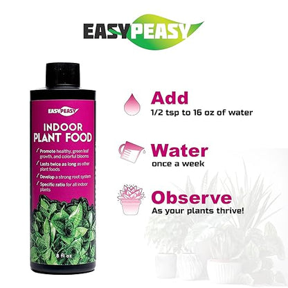 Liquid All Purpose Indoor Plant Food | 4-3-4 Nutrient Fertilizer for Indoor Potted Plants | Specifically Formulated for Live Houseplants