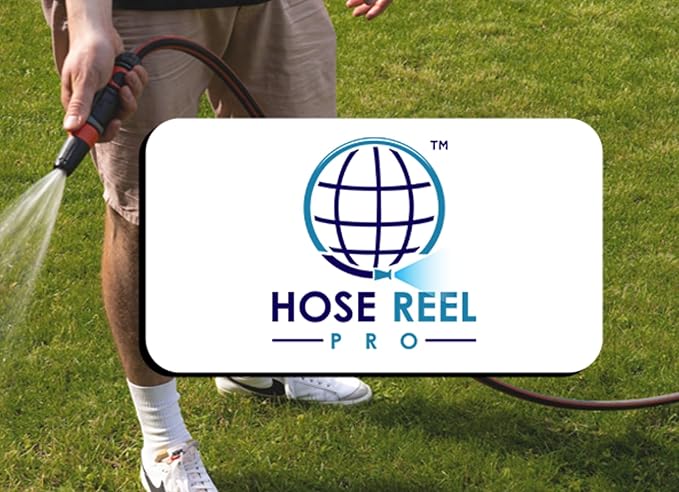 Retractable Garden Hose Reel, 50 ft Wall-Mounted Garden Hose with Automatic Rewind, 10-Function Spray Nozzle, 180° Swivel Bracket, Heavy-Duty Leak-Proof Design, Grey