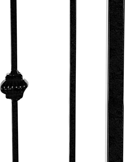 H Potter Black Trellis Garden Large Wrought Iron Heavy Scroll Metal Decoration Weather Resistant Lawn Patio Screen (Regular Black)