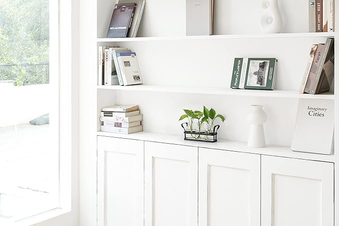 Mkono Propagation Stations with Metal Stand, Desktop Plant Terrarium Glass Planter Vase for Hydroponic Plants Flower Cutting Home Office Garden Decor Plant Lover Gifts, 3 Jars