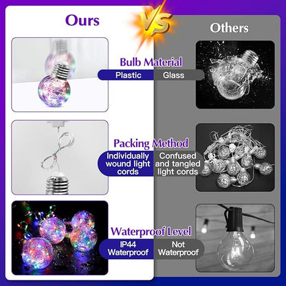 LitHome 240 LED Christmas Multicolor Curtain Lights, 8 Modes Wishing Ball Curtain Lights with Remote, Plug Globe Hanging String Light, Fairy Light for Indoor Bedroom Christmas Diwali Decor(Multicolor)