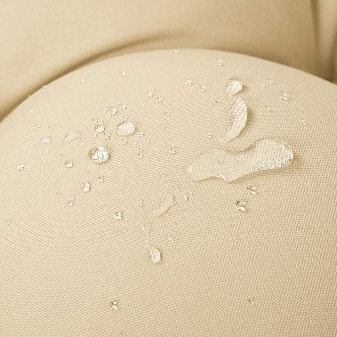 ARTPLAN All Weather Chair Outdoor Cushions Wicker Tufted Pillow with Back for Outdoor Furniture