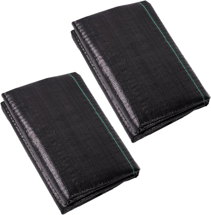 2.4oz-2 Pack 3x50FT Weed Barrier Landscape Fabric - Durable Weed Block Gardening Ground Cover Mat, Woven Geotextile Fabric for Underlayment, Commercial Driveway Stabilization, Weed Control Cloth
