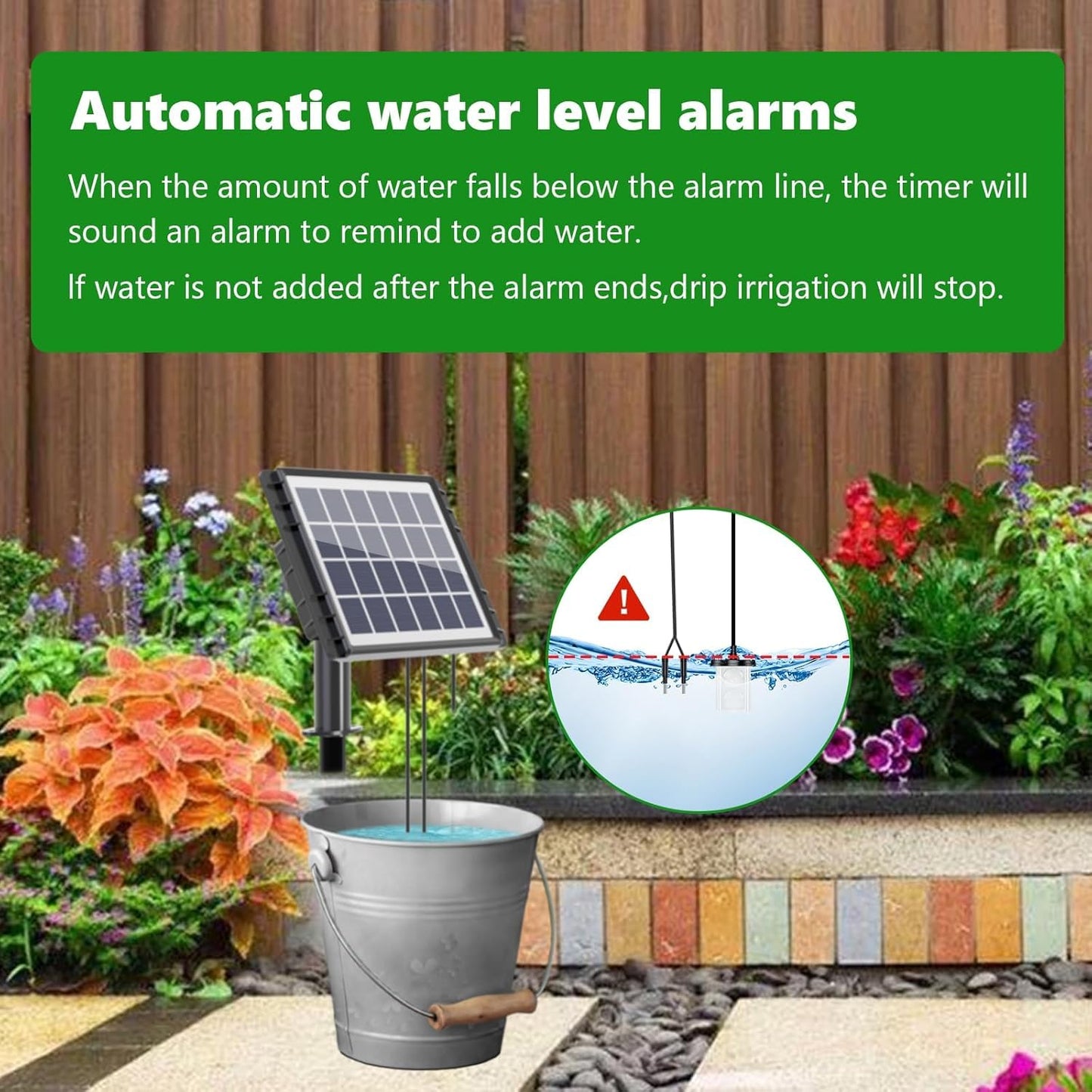 82FT Solar Drip Irrigation System, Auto Watering Kit for 20-30 Pots, Solar-Powered Plant Watering, 25 Timer Modes, 900ml/min Flow Indoor/Outdoor Garden, Balcony & Patio Irrigation System