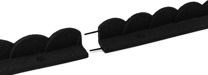 Playsafer L Shaped Flexible Rubber Scalloped Edger for Lawns Landscaping and Playground | Easy No Dig Installation| 4' Long (1, Black)