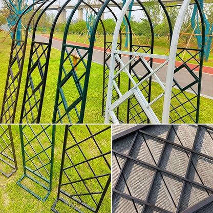 Heavy Duty Steel Garden Arbor & Trellis Arch for Grape Vines Climbing Plants Pergola Outdoor Theme Decoration Archway 180cm 260cm 340cm 140cm (Color : Black, Size : 55" W x 91" H)