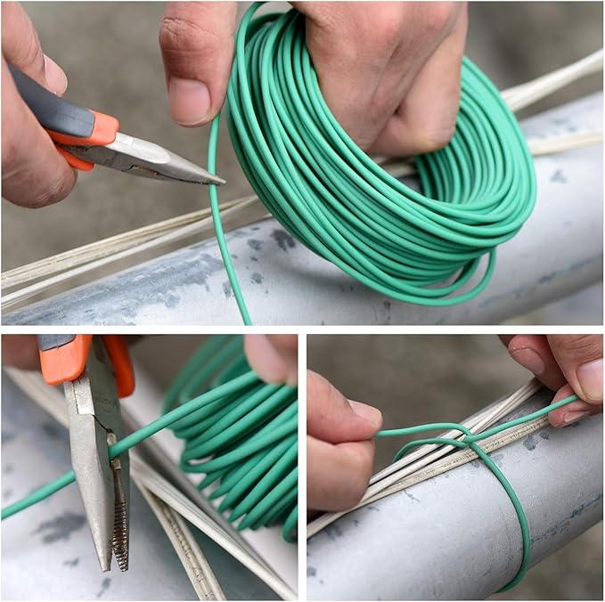 YDSL 66 Feet Soft Plant Tie, Green Twist Garden Ties for Plants, Office Organization and Home(Diameter - 2.5MM)