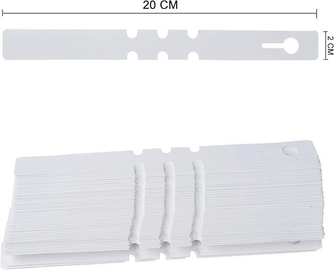 200 Pcs White Plastic Plant Tags with a Marker Pen, Wrap Around Hanging Tree Tags Nursery Garden Labels Waterproof Nursery Garden Stakes, 2x20cm