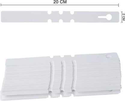 200 Pcs White Plastic Plant Tags with a Marker Pen, Wrap Around Hanging Tree Tags Nursery Garden Labels Waterproof Nursery Garden Stakes, 2x20cm