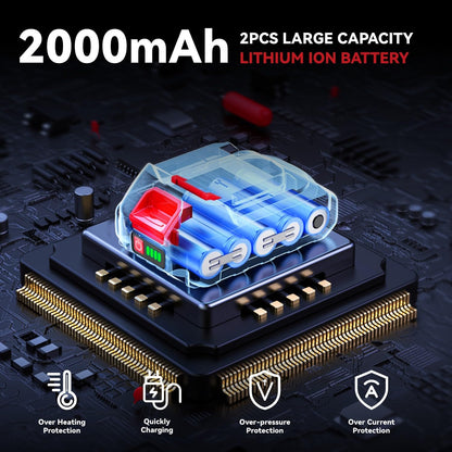 Seed Spreader, Handheld Battery Operated Spreader with 2x2000mAh Batteries, 5.5L Large Capacity Hopper, 6 Speed Levels, Available Year-Round, Grass Seed, Rock Salt, Fertilizer & Ice Melt