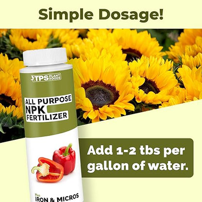 All Purpose NPK Fertilizer, Complete NPK Liquid Plant Food for All Plants, 8 oz (250mL)
