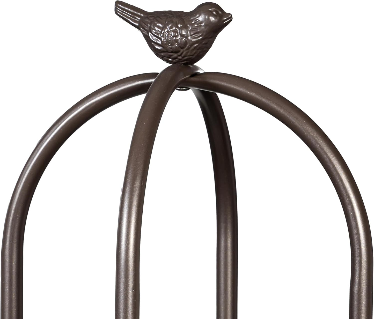 Evergreen 7 Feet Garden Metal Garden Obelisk Trellis for Climbing Plants Outdoor | Indoor Plant Trellis for Potted Plants | Floral Pattern Arch Trellis | Antique Copper