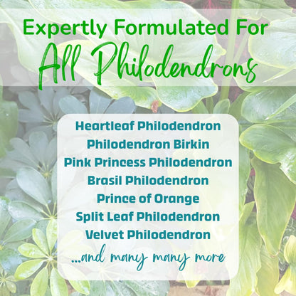 Philodendron Fertilizer – Liquid Plant Food for Strong Roots, Healthy Growth & Lush Foliage | 3-3-3 NPK Formula with Sea Kelp, Humic & Fulvic Acid | Essential Nutrients for Tropical Houseplants | 8 oz