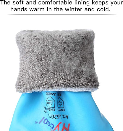 Waterproof Work Gloves for Men and Women, Hycool Thermal Insulated Freezer Rubber Coated Gloves,Super Grip L6201