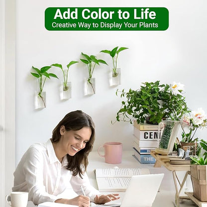 Propagation Station, Plants Terrarium, Plants Lover Gifts for Women,Plant Cutting Holder Home décor,Gifts for Women,House Warming New Home-4 Cylinder Shape