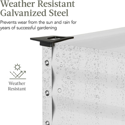 Best Choice Products 48x24x30in Galvanized Raised Garden Bed, Metal Elevated Planter Box, Vegetable Garden for Backyard, Patio, Balcony - White