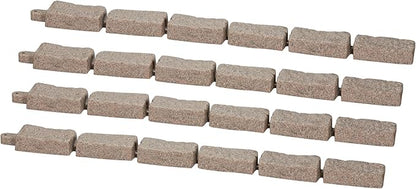 VEVOR Faux Stone Landscape Edging, No Dig Garden Edging Border, Flexible Blocks for Lawn Edging, Flower Beds, Driveway, Yards with 12 Spikes, 4 Pack 24 Bricks 16FT Kit, 46.5" Lx 3.7" W x 2.2" H, Brown