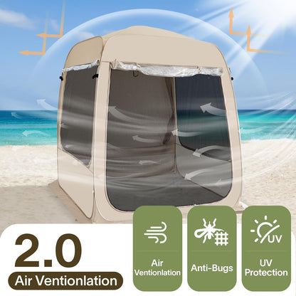 Alvantor Screen House Gazebo, 6-10-15 Person Pop Up Igloo Screened Canopy Tent with Mosquito Netting Sides, Instant UV Resistant Sun Shelter for Garden, Patio, Backyard