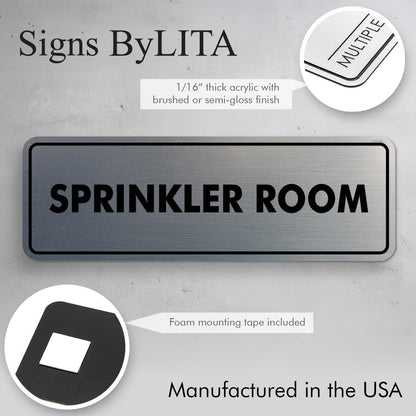 Signs ByLITA Standard Sprinkler Room Sign (Red/Yellow) - Small