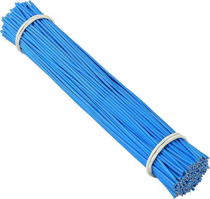 Tangyinrd 200 Pcs 6 inch Garden Twist Tie, Round Plastic Twist Ties for Plants, Vines and Wrapping Cords or Christmas Tree Gardening Plants Growth and Care, Office Home Cable Organization (Blue)