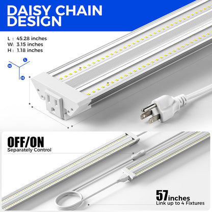 Barrina TX72 4FT Grow Light for Indoor Plants, 72W (500W Equivalent), High PPFD, 5000K Daylight Full Spectrum, Grow Lights for Seed Starting, Vegetable, Greenhouse with On/Off Switch, Linkable, 1 Pack