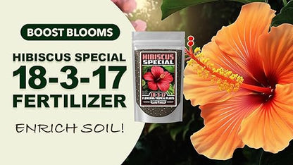 Fertilizer Commercial Grade | Tropical Flower Special 18-3-17 | 3 Pounds | Custom Professional Mix Blend | 90-Day, Buds & Blooms | Balanced NPK Formula for Hibiscus & Orchids | Controlled Release Feed