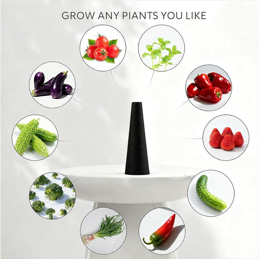 Seed Pods Kit for Hydroponics System, Includes 50 Grow Sponges, 50 Labels, 10 Grow Domes, 10 Grow Baskets and 1 Tweezers