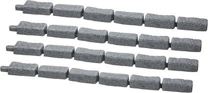 VEVOR Faux Stone Landscape Edging, No Dig Garden Edging Border, Flexible Blocks for Lawn Edging, Flower Beds, Driveway, Yards with 12 Spikes, 4 Pack 24 Bricks 16FT Kit, 46.5" Lx 3.7" W x 2.2" H, Grey
