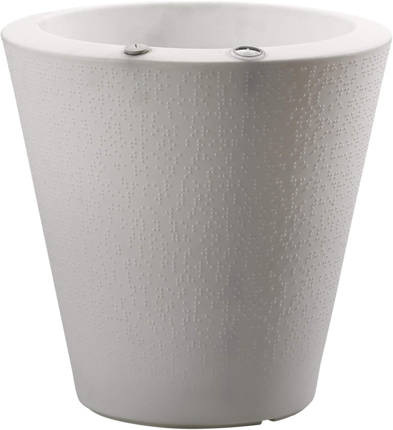 Crescent Garden Dot TruDrop Indoor/Outdoor Planter, Self-Watering Plant Pot, 16 Inches, (Alpine White)