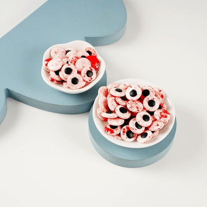 Kasvan Candy Eyeballs - Edible Bloody Red Eyes 85g/3 Oz, Halloween Sprinkles, Baking Cake Decorations, Ice Cream Toppings and Cookie Decorating, Wedding Party Chirstmas Supplies
