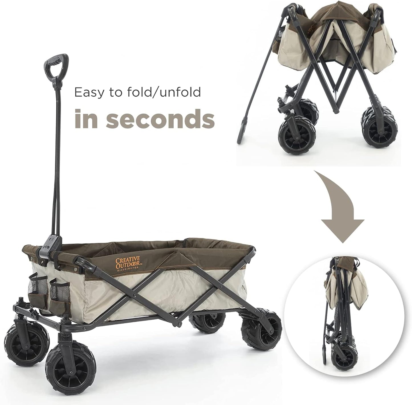 Creative Outdoor Original Folding Wagon All-Terrain Wheels