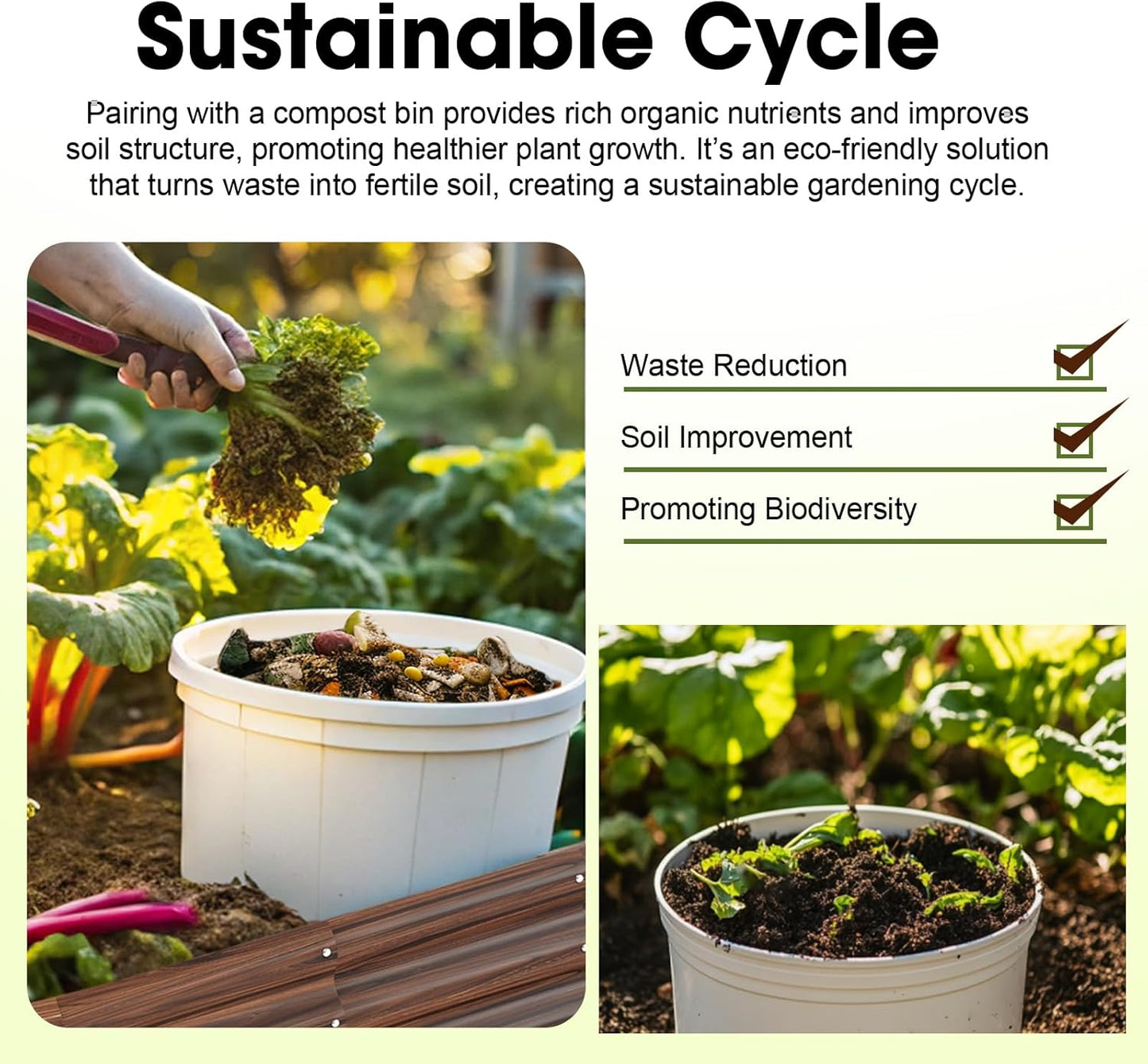 4x2x2ft Oval Galvanized Raised Garden Bed Kits Outdoor Large Metal Modular Planter Box 9-in-1 Raised Beds for Gardening,Vegetables,Fruits,Flowers & Herbs (Brown)