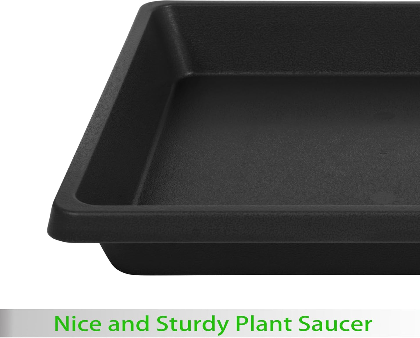 Square Plant Saucer 10 Inch 4 Pack 6 8 12 14 16 18 20 inch, Plant Drip Trays and Flower Pot Saucers, Plant Trays for Indoors No Holes, Plant Drainage Tray Saucers for Potted Plants