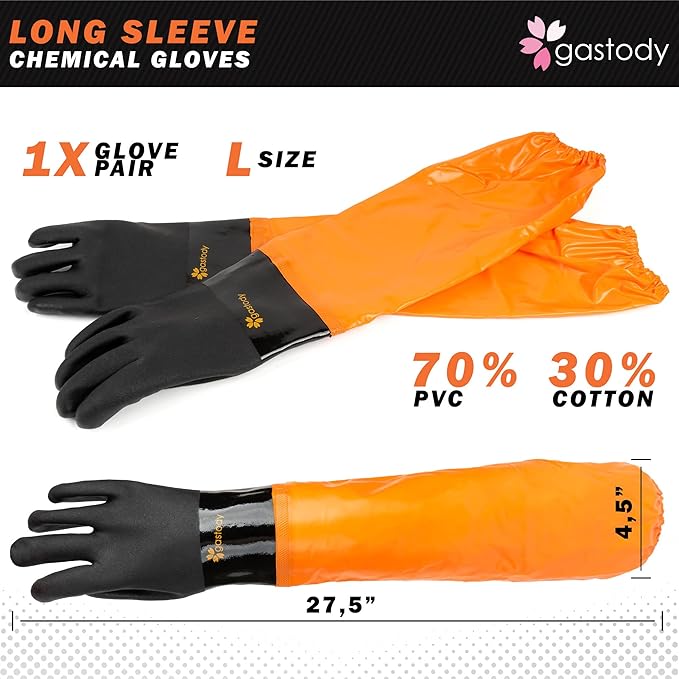 Gastody™ - Chemical Resistant Gloves, Reusable,Heavy Duty Safety Work Gloves,Resist Acid,Oil,Alkali - S-M-L-XL-XXL Size