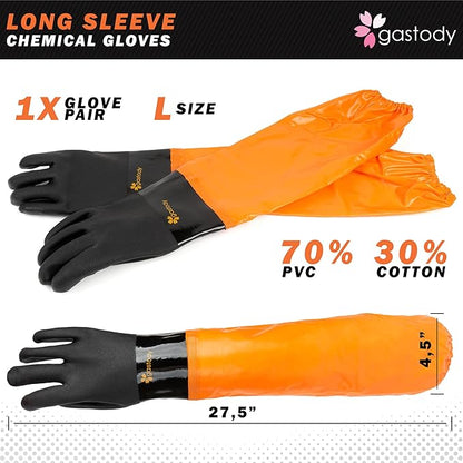 Gastody™ - Chemical Resistant Gloves, Reusable,Heavy Duty Safety Work Gloves,Resist Acid,Oil,Alkali - S-M-L-XL-XXL Size