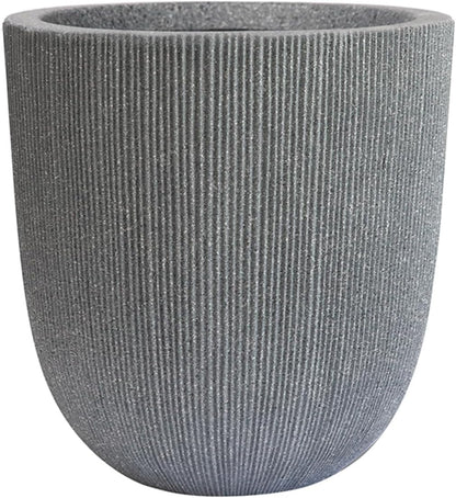 14.8" Tall Round Plastic Planter for Indoor Outdoor Plants, Large Indoor Outdoor Plant Pots with Drainage Hole and Plug, Flower Pots for Plants, Modern Decorative Planter Pots for Home Garden Patio