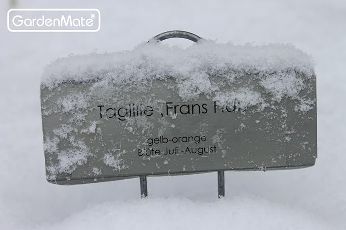 GardenMate 25-Pack Weatherproof Large Zinc Metal Plant Labels, Height 11.5", Label Area 3 1/2 x 1 1/4"