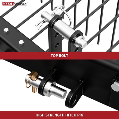 YITAMOTOR 72 Inch Durable Powder Coated Steel Pine Straw Rake Steel Spring Landscape Rake Attaches to Cat 0 Cat 1，3 Point Hitch for Tractor, Black Grey