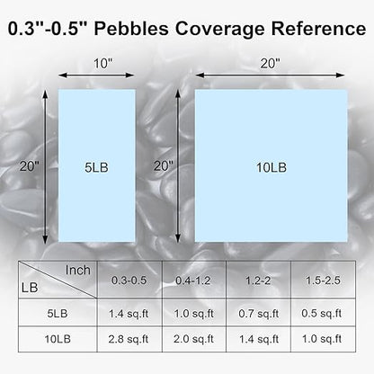 SIDONG 10 LB Black River Rocks, 0.3-0.5 Inches High Polished Pebbles for Indoor Plants, Aquarium Rocks Used in Fish Tank, Decorative Stones for Plants, Vases, Home Décor, Crafting, Garden Landscaping