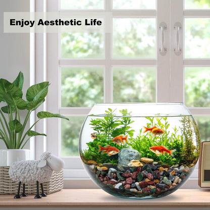 15LB Succulents Rocks for Plants Cactus Gravel Pebbles for Fish Tank 1/2 Inch Natural River Rocks for Vase, Aquarium, Landscaping,Bonsai,Terrarium Pebbles, Mixed Color