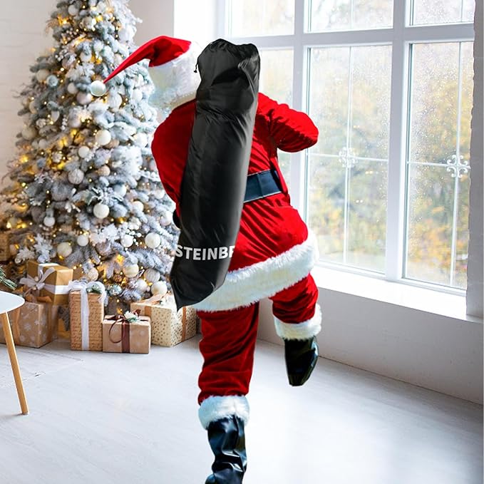 Double Hammock, 11 FT Quilted Fabric 2 Person Hammock for Outside with Pillow, Folding Curved Spreader Bar, Chains, Carrying Bag, Indoor Outdoor, 450 IB Capacity, JeansBlue