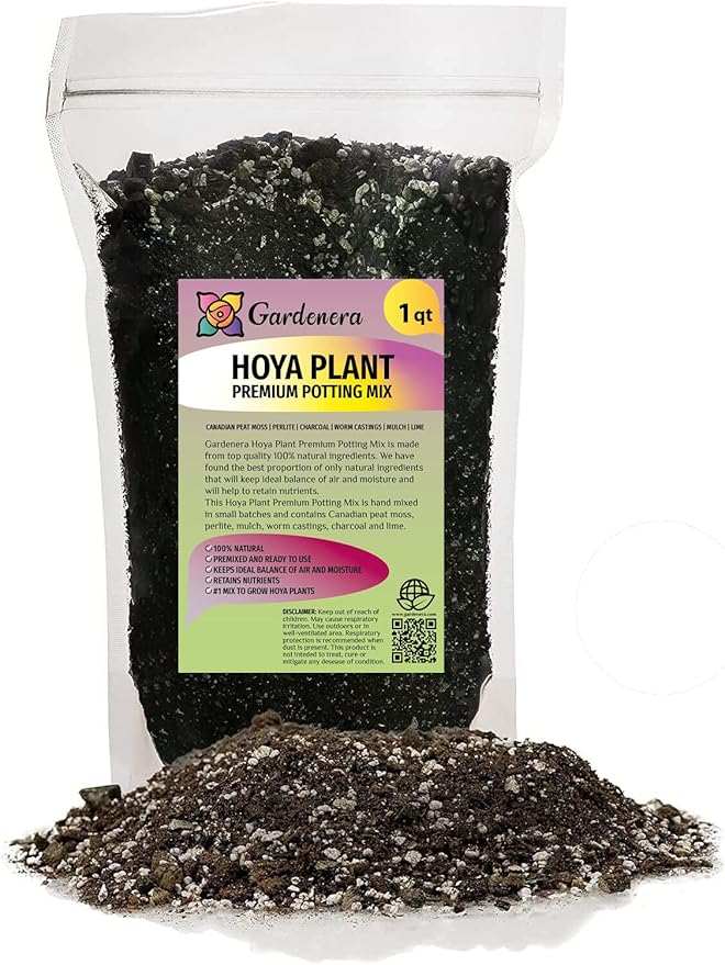Gardenera Hoya Plant Premium Potting Mix - 1 Quart - Optimal Balance for Thriving Hoyas: Air, Moisture, and Nutrient Retention
