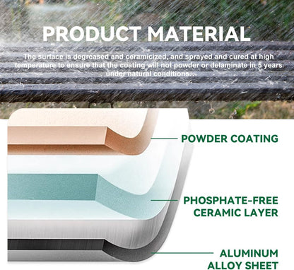 Metal Plant Stand, Rust-proof Aluminum Display Rack, Plants Display Stands Decoration Racks for Living Room Garden Balcony Patio (Ebony, 42.5Inch Low Leg)