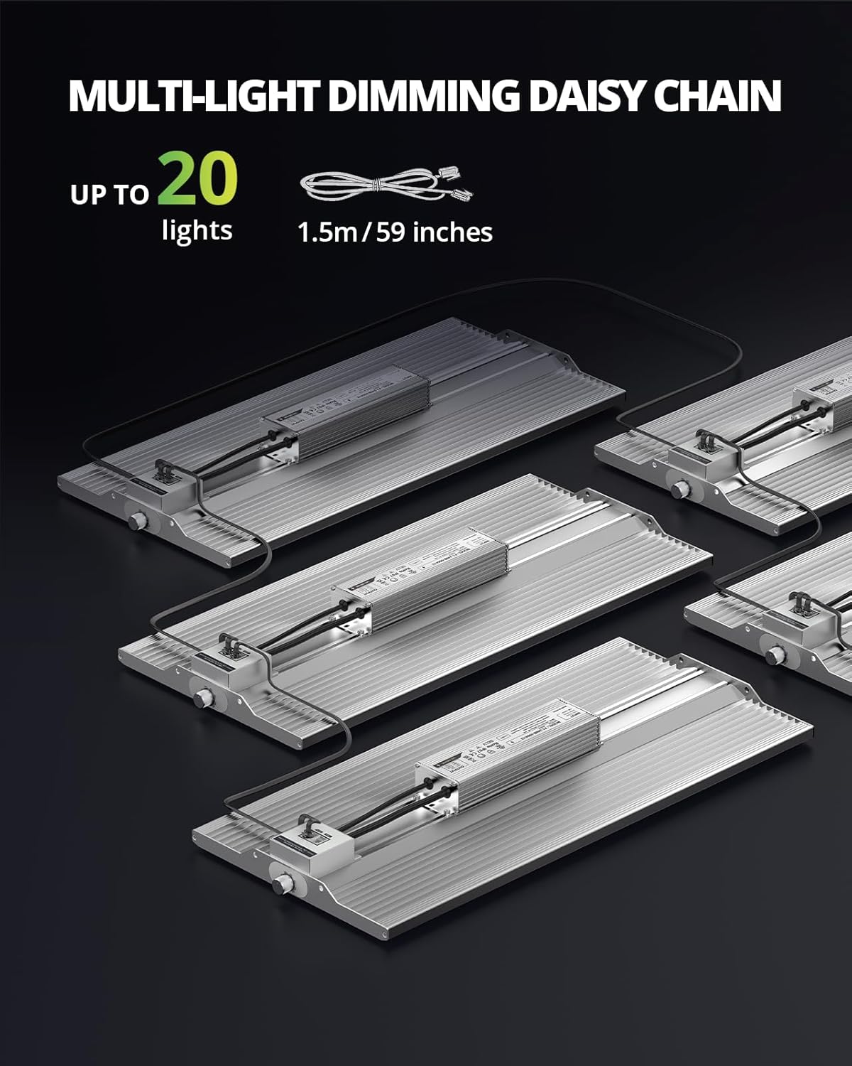 VIPARSPECTRA XS2500 Grow Lights for Seed Starting, 250W Dimmable LED Grow Light with Samsung LM301H Diodes, Dimming Daisy Chain Grow Lights for Indoor Plants Veg Bloom Full Spectrum for 4x2/3x3 Tent