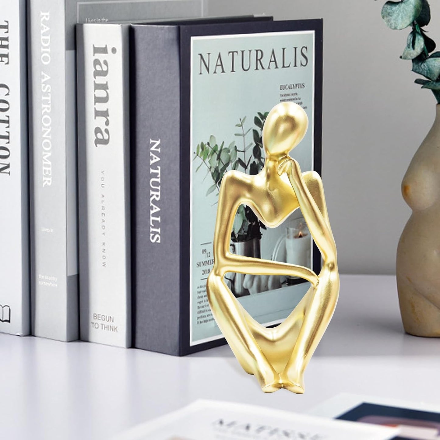 Thinker Statues and Sculptures, Resin Thinker Statue Ornaments, Abstract Style Sculptures, Housewarming Gifts, Housewarming Decorations, Living Room Dining Desk Decorations