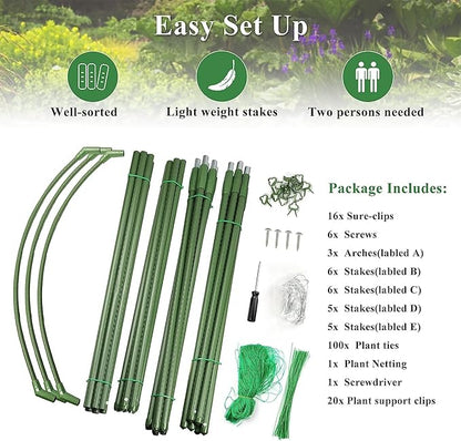 Large Garden Arch Trellis Tunnel Trellis for Climbing Plants Outdoor Vegetables Like Squash Cucumber and Grape