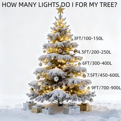 100 LED Warm White Christmas Lights, UL Certified and Commercial Grade White Wire String Lights 35 FT, for Indoor and Outdoor Christmas Trees, Party, Garden, Patio.