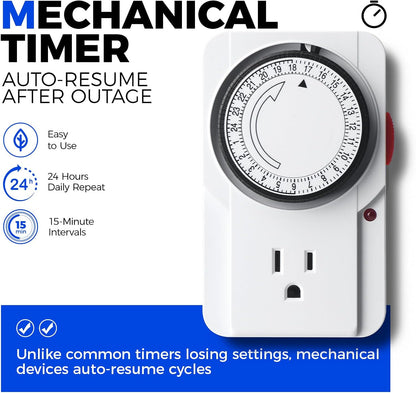 Barrina TX36 2FT Grow Light for Indoor Plants, 144W(4 x 36W, 800W Equivalent), High PPFD, 5000K Full Spectrum, Mechanical Timer, Hanging Grow Lights for Seedings, with On/Off Switch, Linkable, 4 Packs
