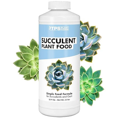Succulent Plant Food for Succulents, Cactus, Jade and Aloe, Liquid Houseplant Fertilizer, 32 oz (1 Quart)